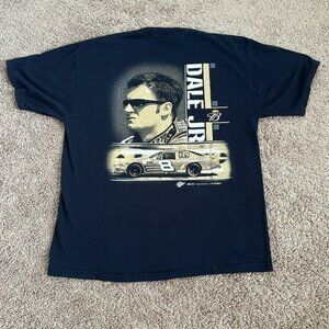 Y2K Winners Circle Dale Earnhardt Jr Black 2005 Double Sided Racing T-Shirt XL